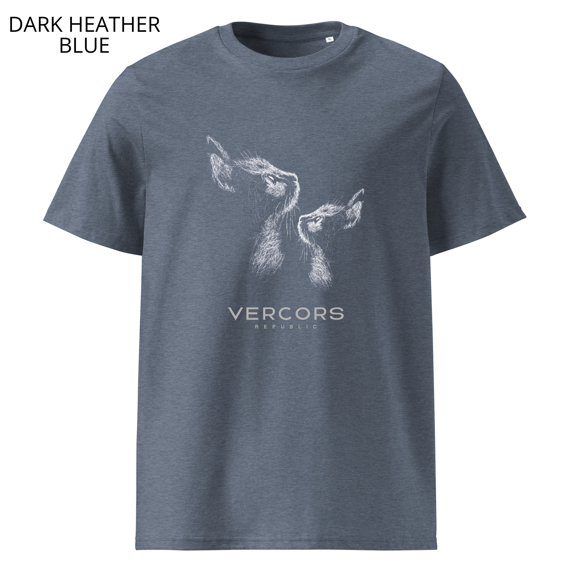T-shirt unisexe en coton biologique -  Profil de 2 Chats