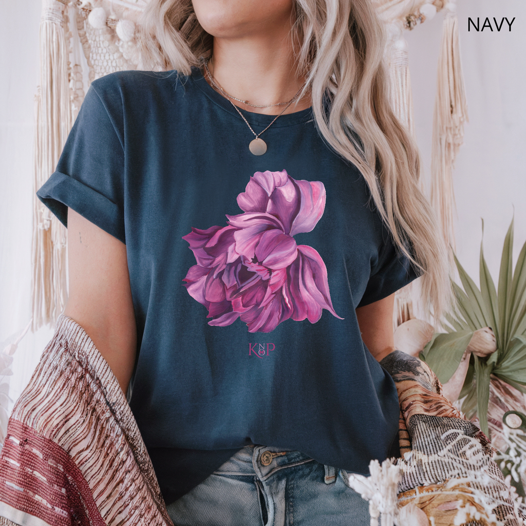 T-shirt classique unisexe - KNOP - Grosse Fleur Violette