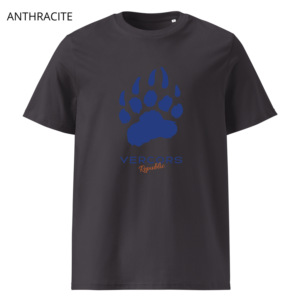 T-shirt unisexe en coton biologique - Griffes Larges Bleu Marine