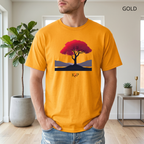 T-shirt classique unisexe - KNOP - Arbre Rouge et Noir