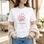 T-shirt unisexe en coton biologique - Griffes Moyennes Rose