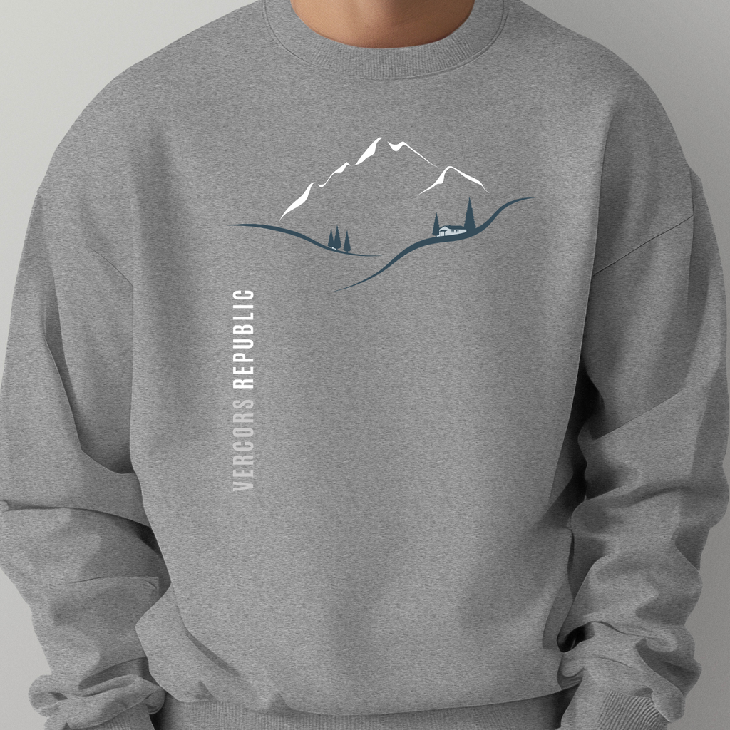 Sweat Unisexe à Col Rond - Paysage Minimaliste