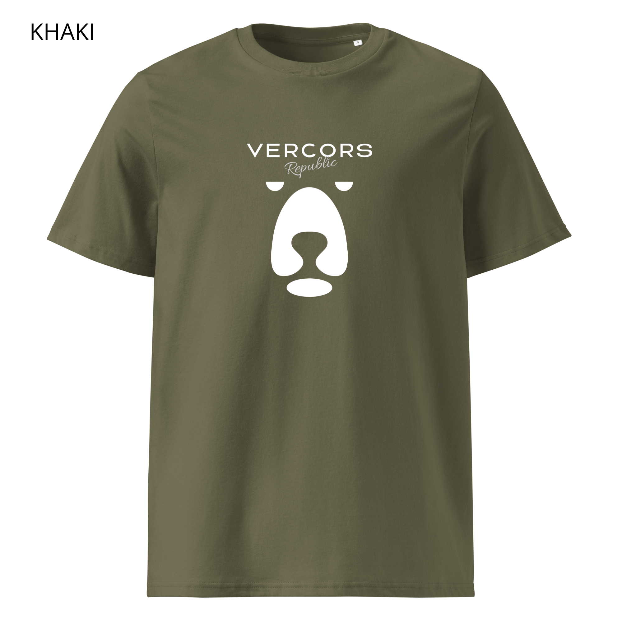 T-shirt unisexe en coton biologique - Ours Moyen Blanc