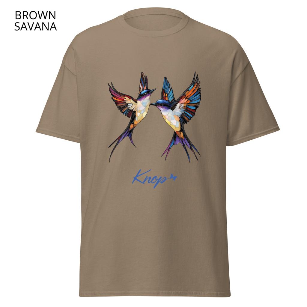 T-Shirt Classique Unisexe - KNOP - 2 Oiseaux Multicolores
