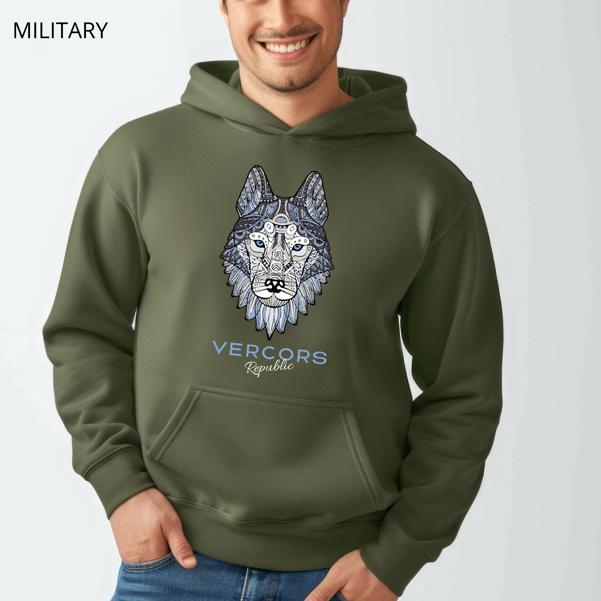 Sweat à Capuche - Tête de Loup