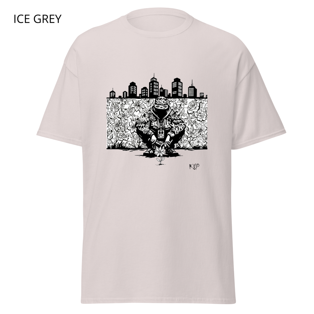 T-shirt classique unisexe - KNOP - Tagueur devant une Fleur