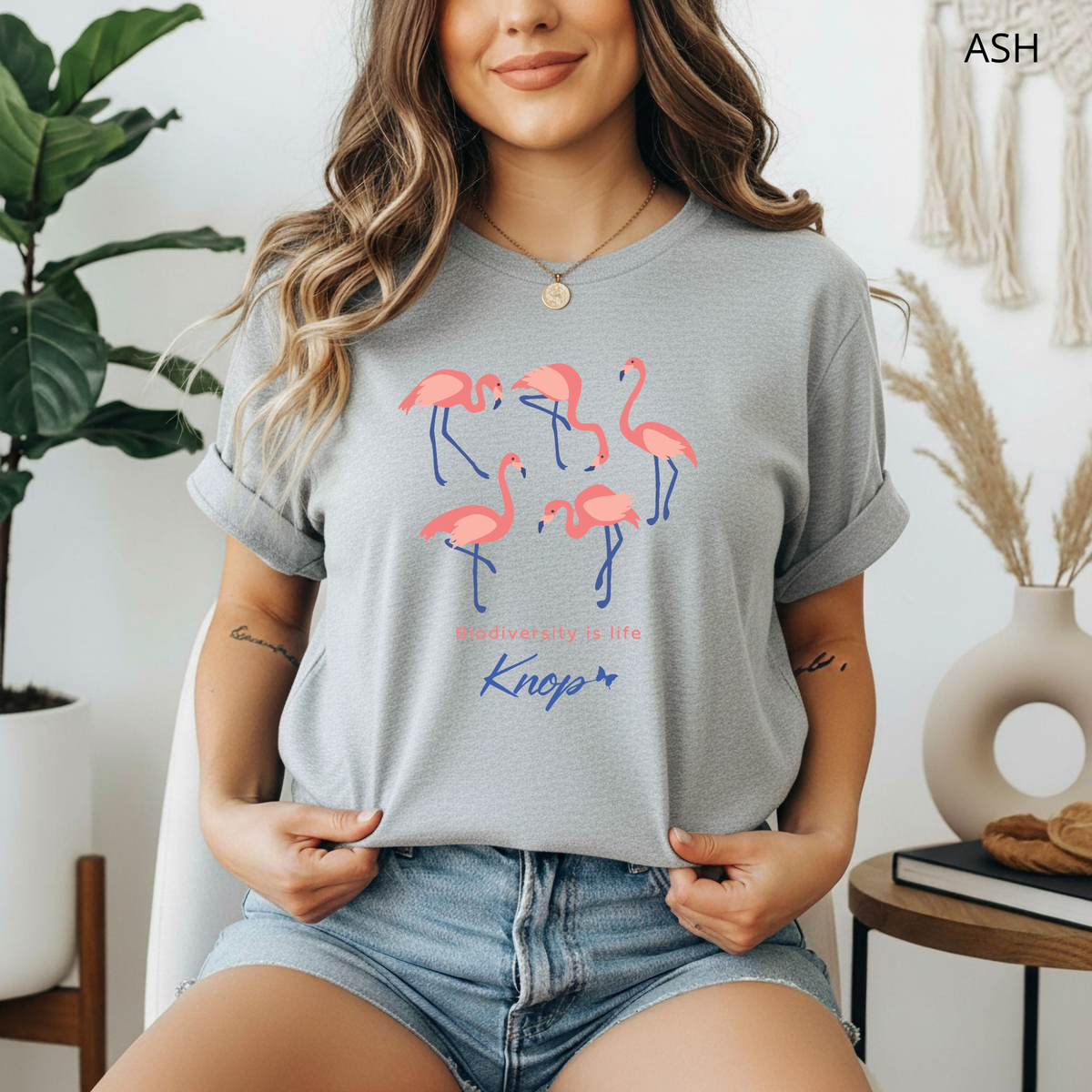 T-Shirt Classique Unisexe - KNOP - Flamands Roses