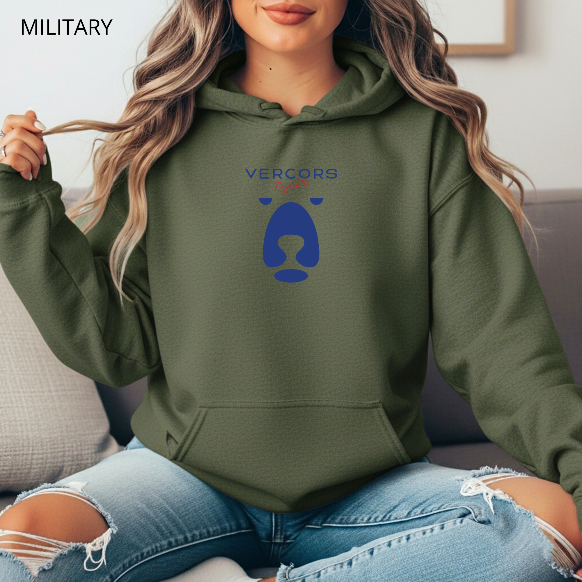 Sweat à Capuche - Ours Bleu Marine - Moyen