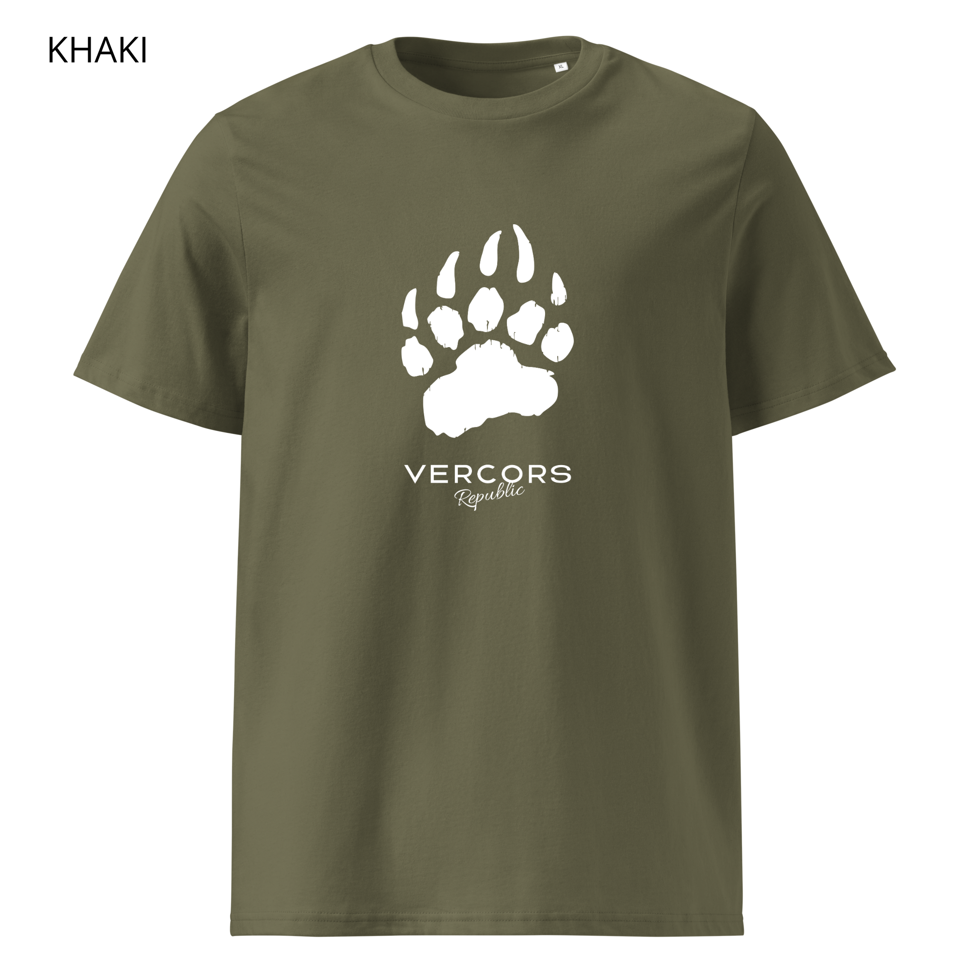 T-shirt unisexe en coton biologique - Griffes Moyennes Blanc