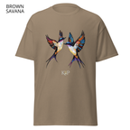 T-shirt classique unisexe - KNOP - 2 Oiseaux Multicolores
