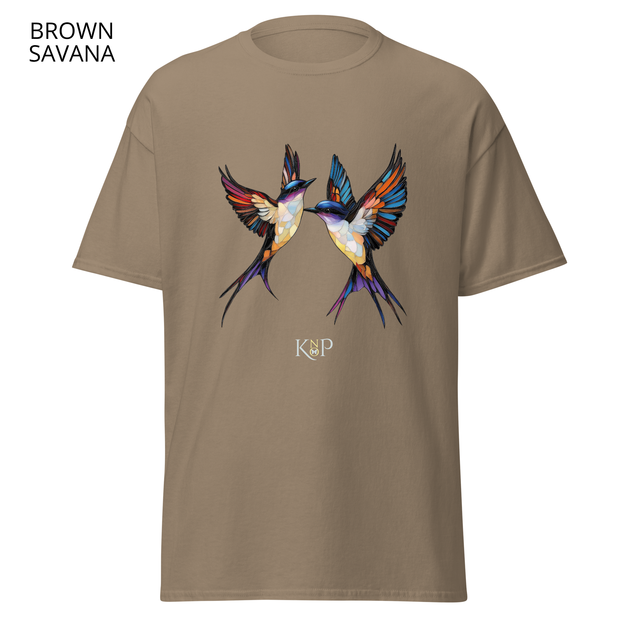 T-shirt classique unisexe - KNOP - 2 Oiseaux Multicolores