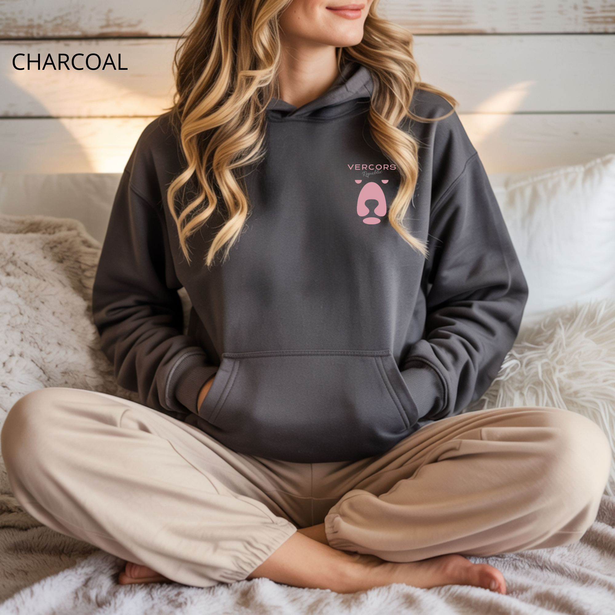 Hoodie - Pink Bear Logo