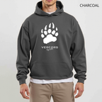 Hoodie - Large Bear Claws - White