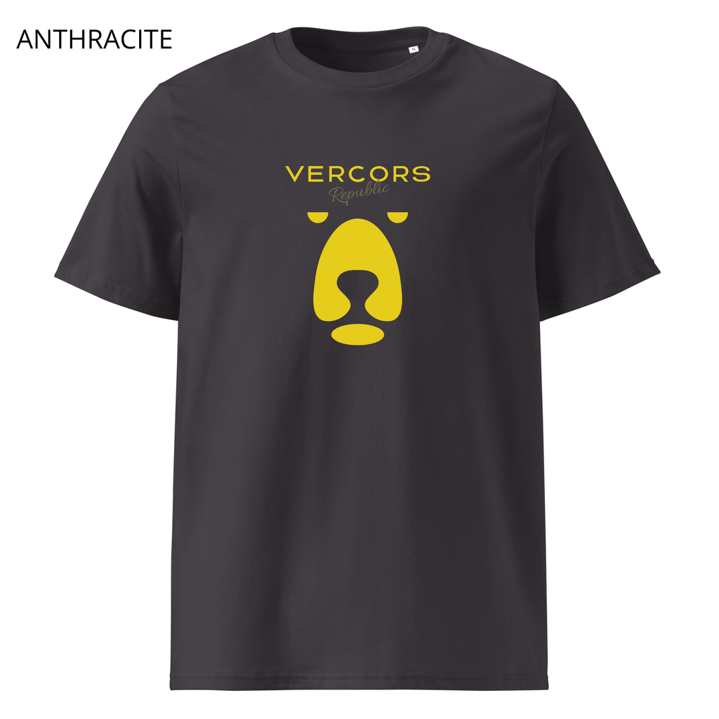 T-shirt unisexe en coton biologique - Ours Moyen Jaune Or