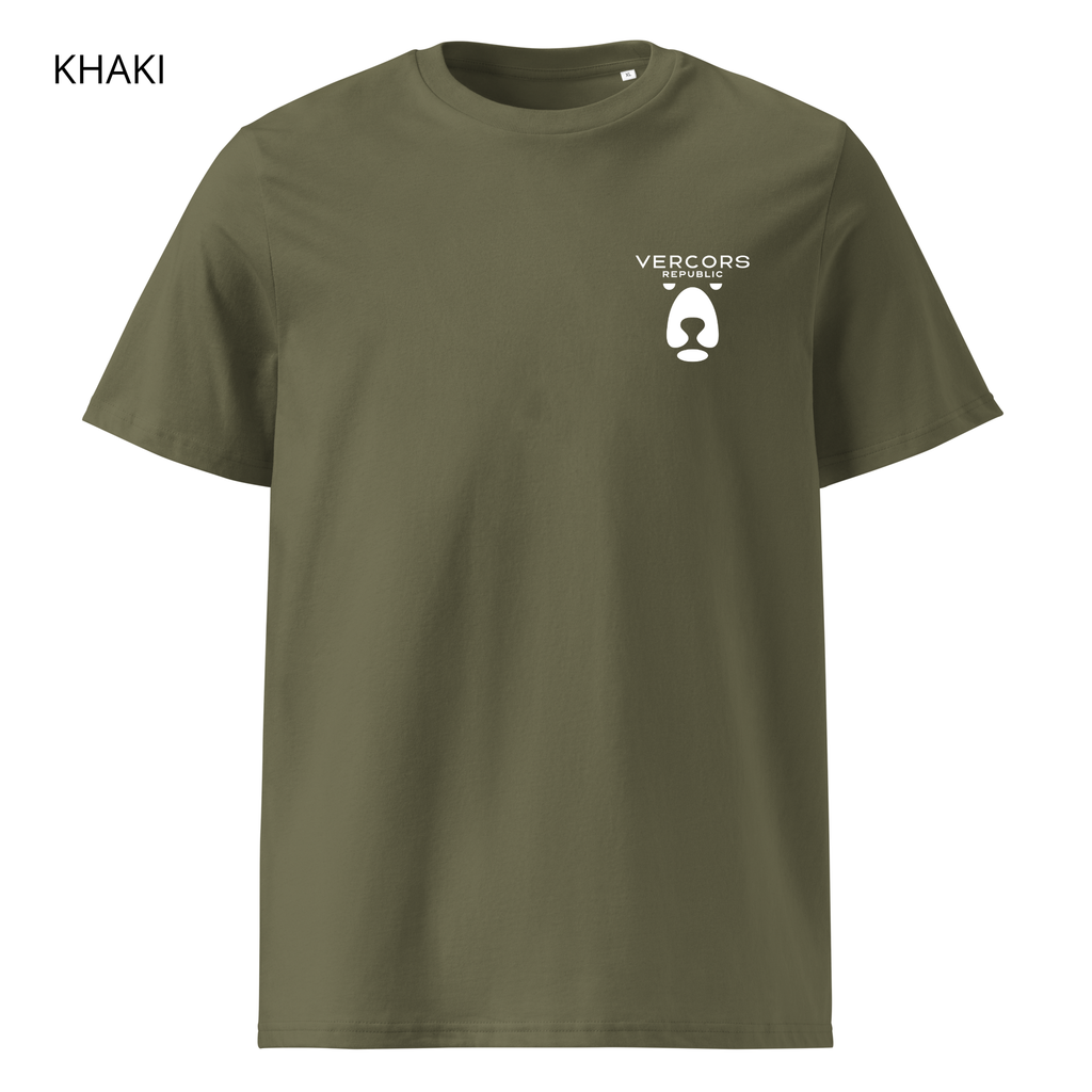 T-shirt unisexe en coton biologique - Logo Ours Blanc