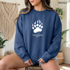 Unisex Crewneck Sweatshirt Medium Bear Claw - White