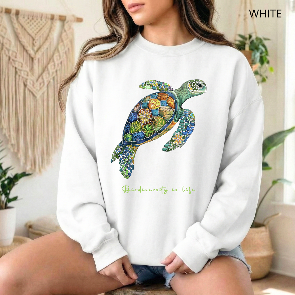Sweat Unisexe à Col Rond - KNOP - Tortue Verte