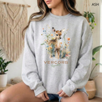 Unisex Bambi Surrounded by Flowers Crewneck Sweatshirt