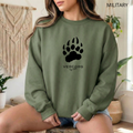 Unisex Medium Bear Claw Crewneck Sweatshirt - Black
