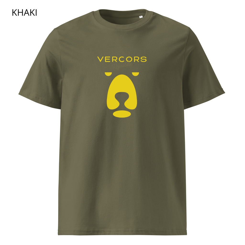 T-shirt unisexe en coton biologique - Ours Moyen Jaune Or