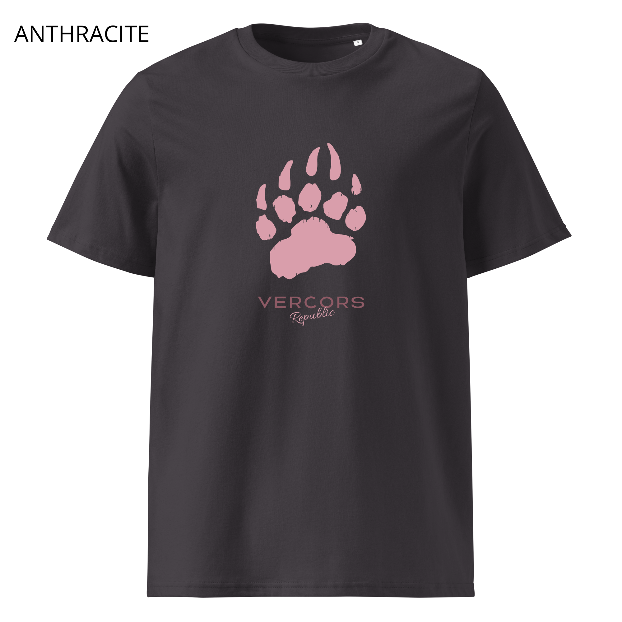 T-shirt unisexe en coton biologique - Griffes Moyennes Rose