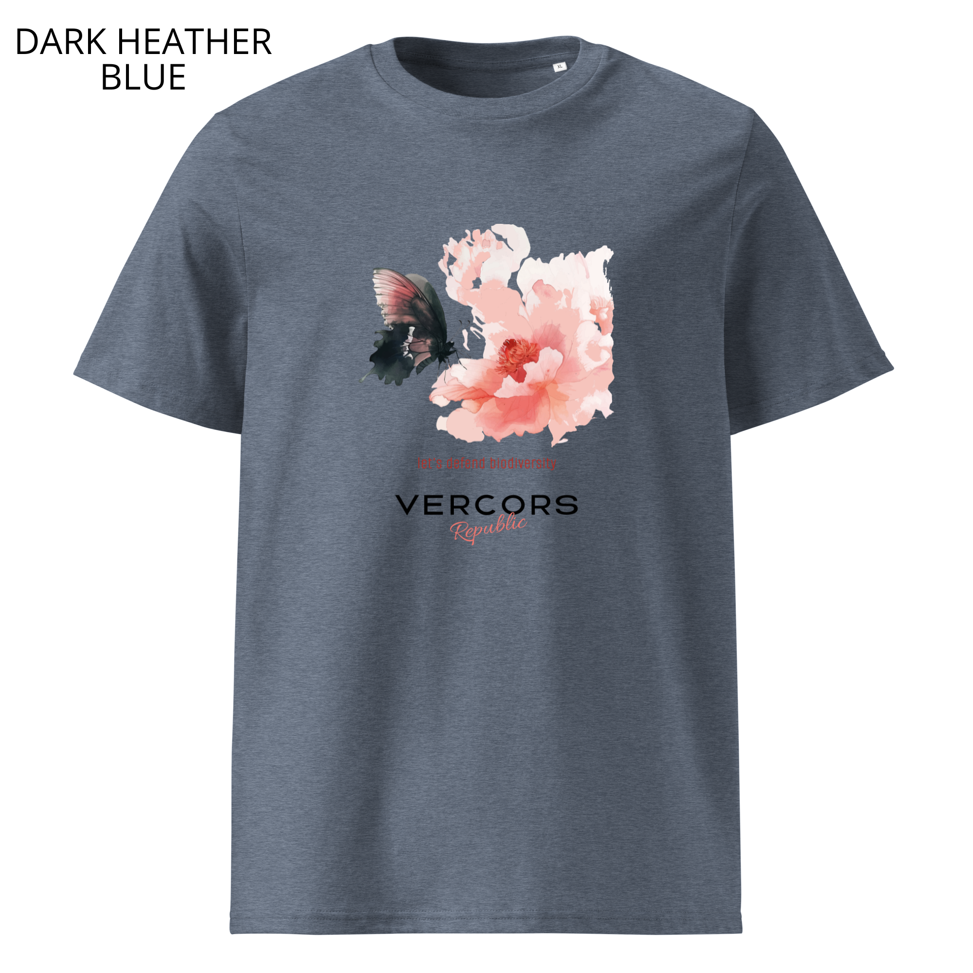 T-shirt unisexe en coton biologique - Papillon Aquarelle