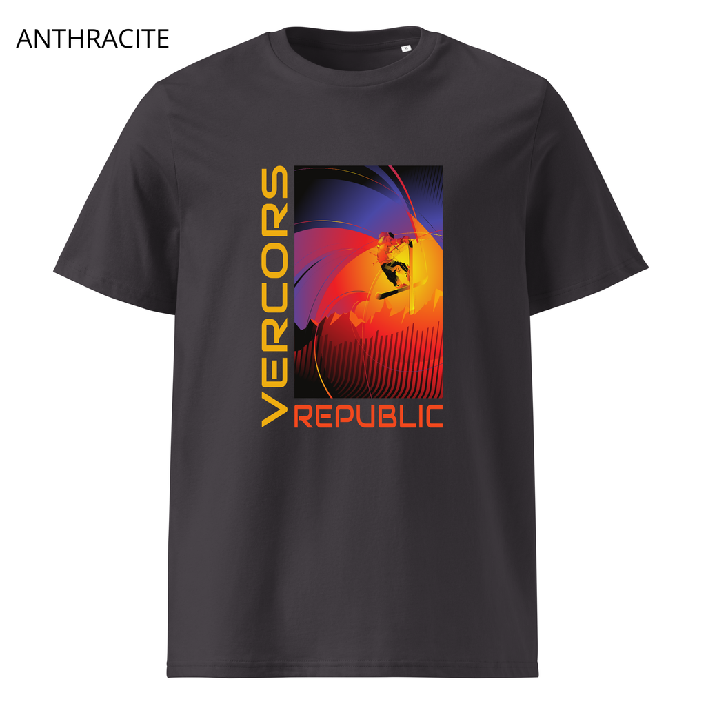 T-shirt unisexe en coton biologique - Skieur Acrobatique