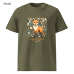 T-shirt unisexe en coton biologique - Renard Entouré de Fleurs