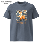 T-shirt unisexe en coton biologique - Renard Entouré de Fleurs