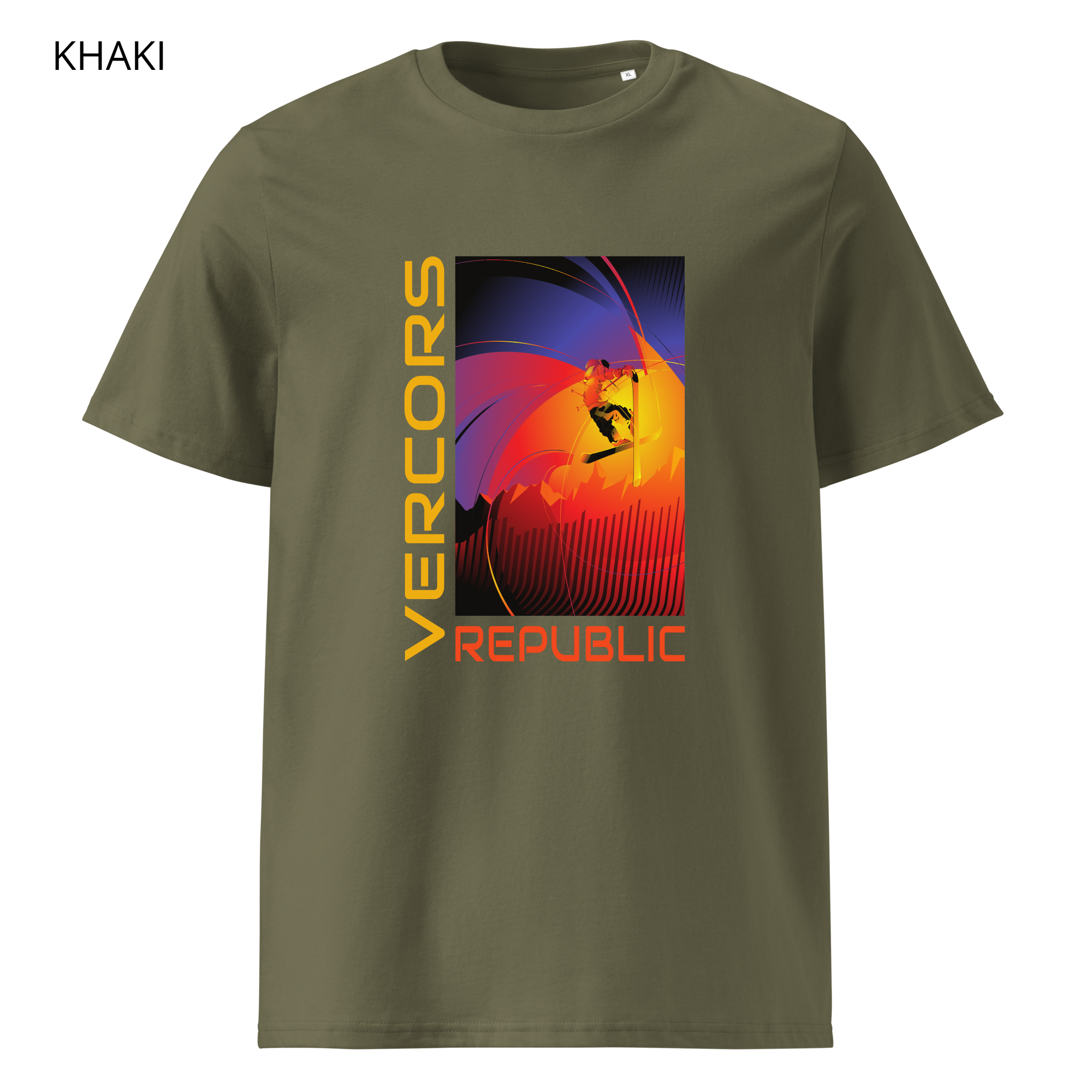 T-shirt unisexe en coton biologique - Skieur Acrobatique